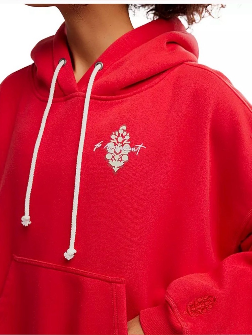 FP Movement by Free People Red Graphic Pullover Hoodie